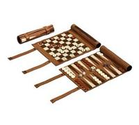 Philos-Spiele Jeux de voyage Roll-Up Combo – Backgammon, Échecs, Dames