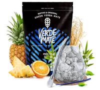 Set de yerba maté avec accessoires | Verde Mate Green Mas IQ | Yerba maté stimulant | Calebasse, bombilla et accessoires | Caféine naturelle | Yerba maté brésilien | 500g | 0,5kg