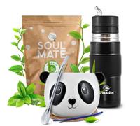 Set de yerba mate bio Soul Mate 500g avec Yerbomos X et accessoires | Pour les amateurs d'infusions traditionnelles, débutants et passionnés recherchant un ensemble complet réutilisable