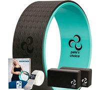 Set de Yoga pour Débutants - Roue, 2 Briques, Sangle & eBook | Rouleau Dorsal contre le Mal de Dos - pour plus de Souplesse & une Meilleure Posture - Kit Complet pour la Maison