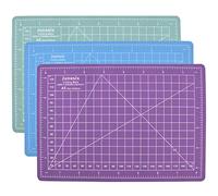 Set de3 Tapis de Découpe avec Surface d’Auto-Guérison A5 Multicolore Planche à Découper Centimètres et Pouces Pour Couture Artisanat et Patchwork