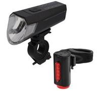 FISCHER FAHRRAD Kit d'éclairage de vélo LED à batterie noir