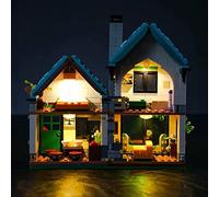 Set d'éclairage LED pour Lego 31139 Creator Cozy House Set (Pas de modèle Lego), Set d'éclairage de décoration pour Lego Cozy House Maquette Kit Cadeau créatif pour Enfants, garçons et Filles