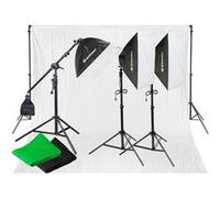 Set d'Éclairage Lumière du Jour et de Fond de Studio BRESSER BR-2105 2925W Noir G