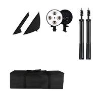 Set d'éclairage softbox, taille 50x70 cm, comprend quatre supports de lampe, 8 pièces de lumière 135W