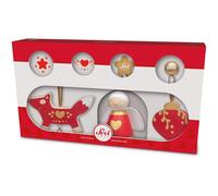 Set déco noël rouges 3 pcs