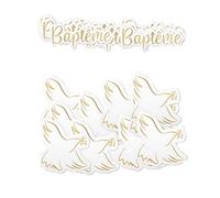 Set décoration de table Baptême - 60 pièces