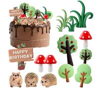 Set Décoration Gâteau Hérisson, Décoration Gâteau Anniversaire Enfants Animaux, Hérisson Gâteau Topper Figure Décor, Animaux Forêt Mini Ornement, Pour Garçon Fille Woodland Accessoires Thème Fête
