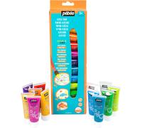 Set Découverte Acrylcolor 12 X 20 Ml Peinture Couleurs Paillettes 18x10x3 Cm