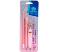 Set d'écriture ASTRAPEN dans les tons d'or rose - un élégant stylo gel, un surligneur et un crayon dans un seul blister Parfait pour le bureau et les études