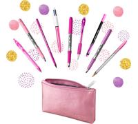 Set d'écriture BIC "PINK & PURPLE" avec trousse à crayons 10 pièces