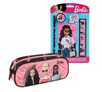 Set d'écriture et trousse Barbie personnalisable avec nom, kit créatif pour enfants filles, bloc-notes, crayon, gomme, taille-crayon, règle, lot de 6 pièces
