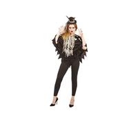 Set déguisement adulte squelette PTIT CLOWN - Poncho imprimé et serre-tête