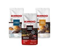 Set dégustation Grains de café Kimbo: Classico, Espresso Napoli, Crema Intensa 1 kg x 3