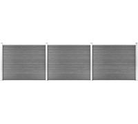 Set d'éléments de clôture WPC 526x146 cm Gris