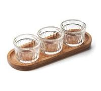 Set Délice Apéro avec plateau en accacia - La Rochere - Transparent - Verre Transparent G