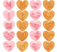 Set d'emporte-pièces en forme de coeur, 10 pièces, Mini-empreintes pour la Saint-Valentin, Tampons, Plastique, Emporte-pièces pour biscuits Pour la Saint-Valentin, Pâtisserie, Anniversaire, Décoration