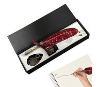 Set d'encre et stylo plume - Outil d'écriture vintage | Plumes pour prendre des notes | Pour écrivains, auteurs, lecteurs, peintres, étudiants, enseignants, artistes et collectionneurs d'anniversaire