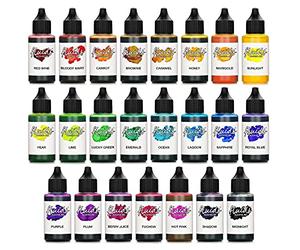Set d'encres à alcool 23 x 30 ml de peintures transparentes, Alcohol Ink pour Fluid Art et Resin Art