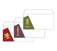 Set d'enveloppes à motif de Noël 'Cut-out style', long