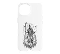 Set Desert Chaos God Ancient Egyptien Art Noir et Blanc Coque pour iPhone 15