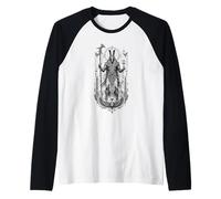 Set Desert Chaos God Ancient Egyptien Art Noir et Blanc Manche Raglan