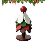 Set Dessous-De-Plat Arbre en Bois 4 Niveaux Thermorésistant Décor Noël avec | Set Sous-Verre Décoratif Pour Cuisine Restaurant Camping Tasses Bols Assiettes Marmites à du pommier
