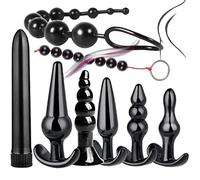 Set D'Exercice En Silicone Noir De 8 PièCes, Accessoires De Divertissement Combinables Pour Les Couples-Q