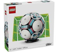 Set d'exposition Football LEGO Editions 43019 1498 pièces, mini-stade, bouton animé, blanc/noir/bleu clair/rose