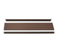 Set d'extrémité pour brise-vue WPC Sarthe 90cm brun