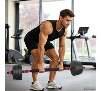 vidaXL Vélo d'appartement avec capteurs de pouls – Noir et rouge