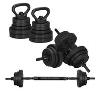 Set d'Haltères - SPRINGOS - 20 kg - Ajustables - Kettlebell transformable - Lot de 2 pièces