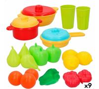 Set de jouets alimentaires AquaSport Linge et ustensiles de cuisine 24 pièces (9 unités)