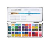 Set di Colori per Acquerelli 50 Colori Forniture per Arte Professionale con Pennello Piatto Pennello per Acquerelli per Artisti Principianti Studenti Adulti Disegno Pittura Pittura Artistica