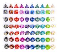 Set Di Dadi 10 Sets D20 Dadi Set Di Dadi Dadi Di Perle 70 Pezzi Polyhedral & Rpg Dice Polyhedron Dnd Dice Starry Sky Dice Dice Games Table Games Dice Set W20 Dnd Dice Game Dice