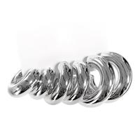 Set di orecchini a cerchio spessi argentati, metallo intrecciato da 3,1-4,2 cm, gioielli di tendenza per donne, accessori moda