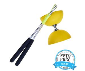 Set diabolo + baguette alu Eureka! Jaune 10,5x12 cm
