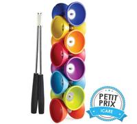 Acrobat - Ensemble 105 Diabolo En Caoutchouc Vert Foncé + Bâtons En Aluminium