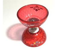 Set diabolo cristal rouge avec roulement + baguettes alu Rouge G