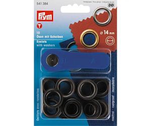 Set d'œillets 14 mm noirs - Prym 541384