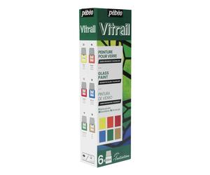 Set D'Initiation De Pegeo Vitrail Pour Peinture Sur Verre 6 X 20Ml