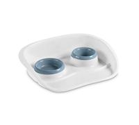 Set Dinner per cani e gatti composto da vassoio in plastica con 2 ciotole Record