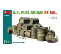 Mini Art 49001 1:48 US Fûts de Carburant 55 Gal. (20) - Reproduction fidèle, modèle réduit, kit Plastique, Bricolage, Loisirs créatifs, Collage, kit modèle, à Assembler, Non Peint