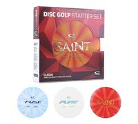 Set Disc Golf 3 Disques Classic - Latitude 64 - Saint, Fuse & Pure - Kit Débutant et Intermédiaire - Plastique Retro Durable, Gris ou argenté