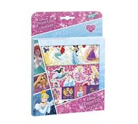 Kit Créatif - Disney Princesse - Stickerset - Set d'autocollants D'environ 50 pcs et 1 Scène Cartonnée