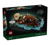 Set display LEGO 21366 Ideas Loutres de mer flottantes 1 234 pièces articulées Marron/bleu