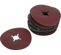 Set : Disques Abrasifs en Fibre, Grain 60, 10 pièces.