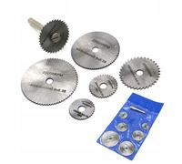 Set Disques de Découpe HSS 22-50 mm + Adaptateur - 7 Pièces | Pour Perceuse | Bois Métal Plastique | Haute Précision