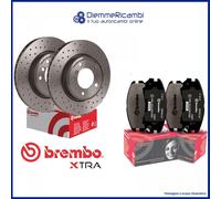 Set Disques Forés + Plaquettes Brembo Avant Citroen Saxo 96- >04 247MM
