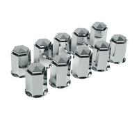 Set Dix Enjoliveurs Dés Goupilles Pour Camion Roues Esthétique ABS Chrome 33MM